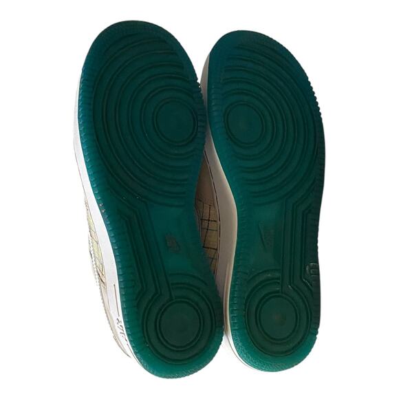 Vtg 2007 Nike Air Force 1 Low 07 Net Plaid 315115-114 Volt Blue Wmns Size 7 Rare - Picture 10 of 12